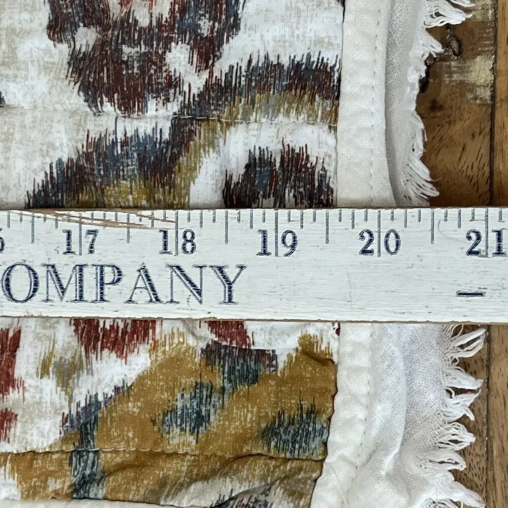Threshold Standard Pillow Shams Set of 2 Cream Medallions Linen Flange
